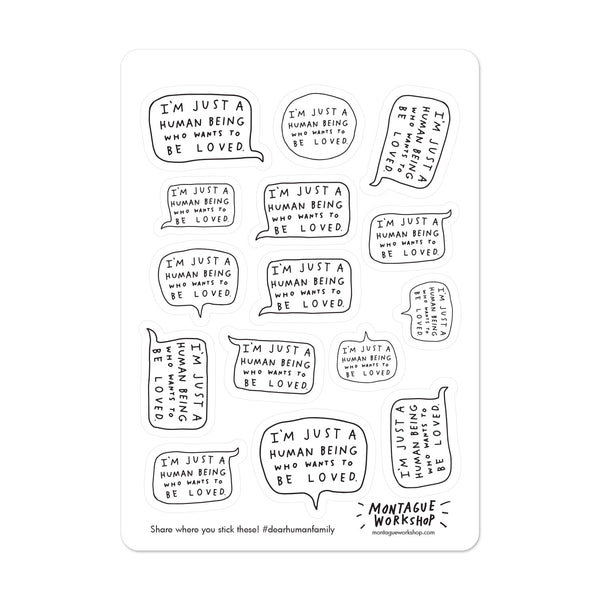 I'm Just a Human Being Sticker Sheet