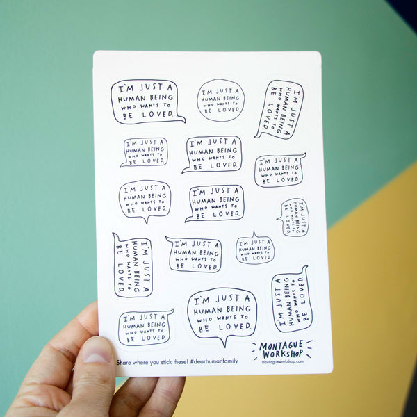 I'm Just a Human Being Sticker Sheet