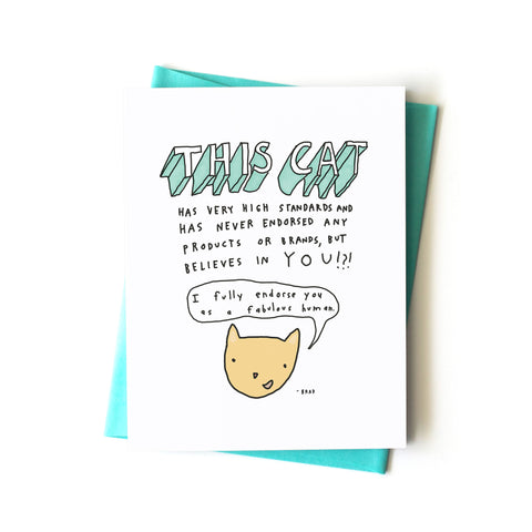 This Cat Endorses You Card